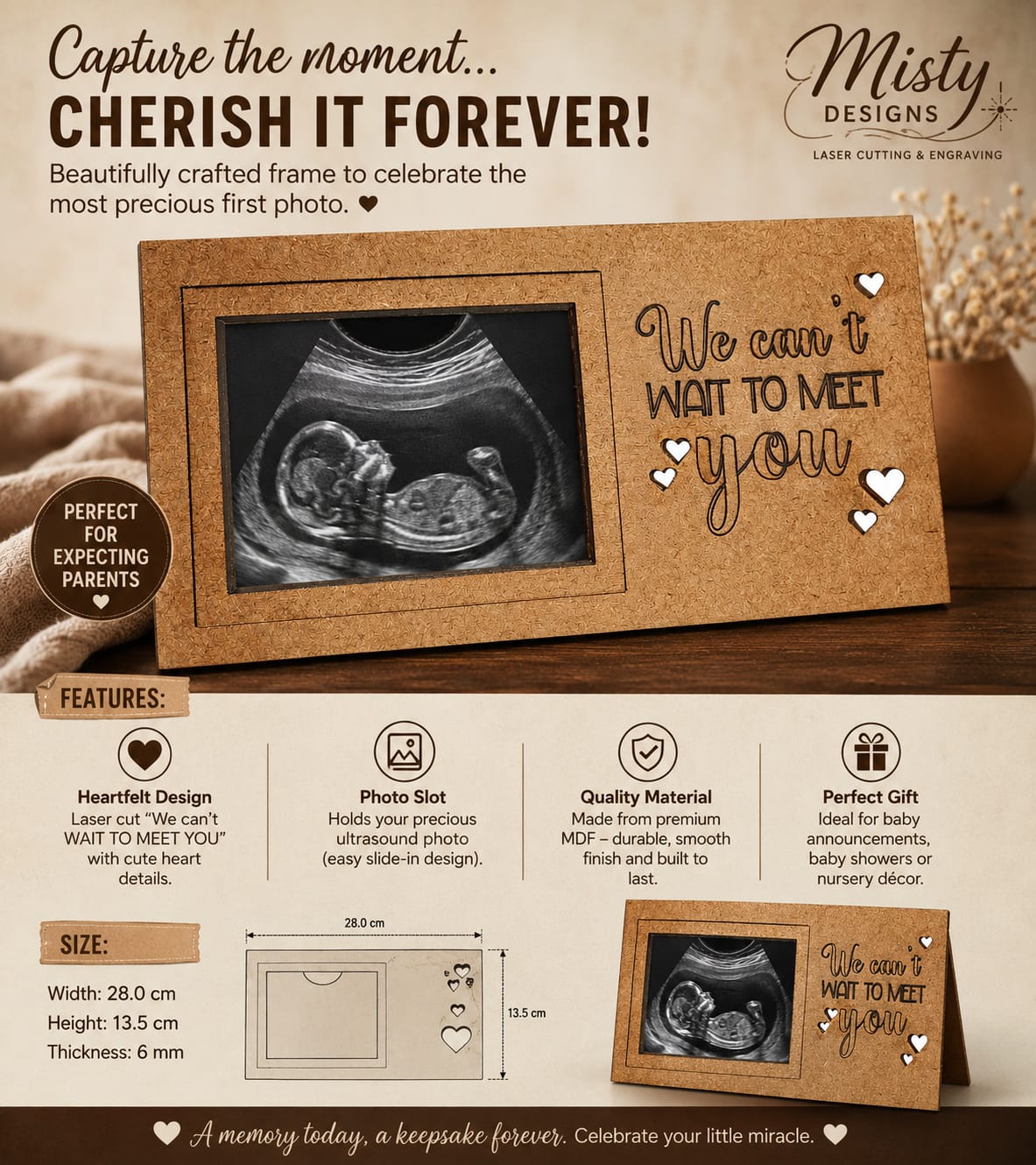 Ultrasound Photo Keepsake Frame