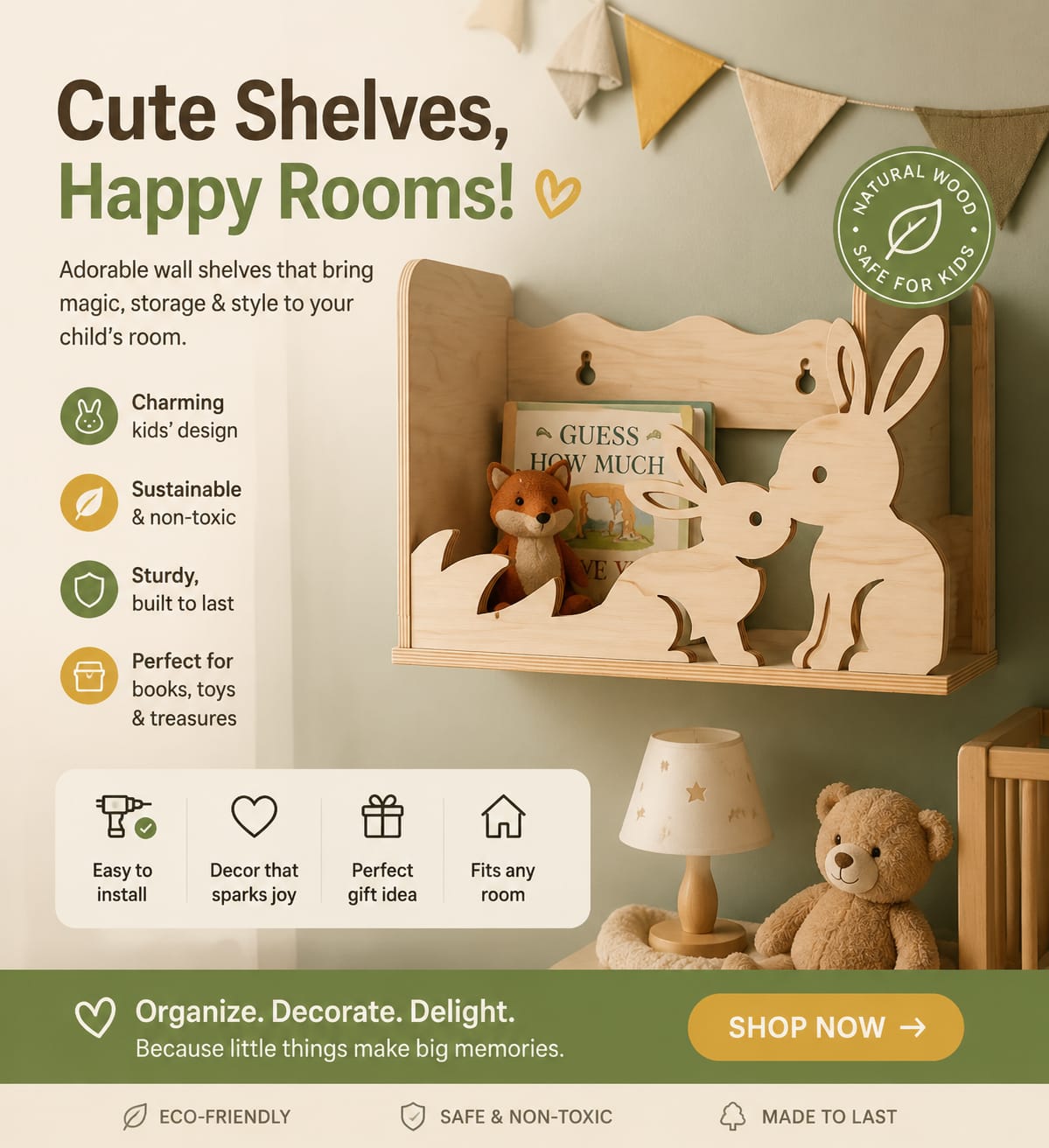 Rabbit Wall Shelf