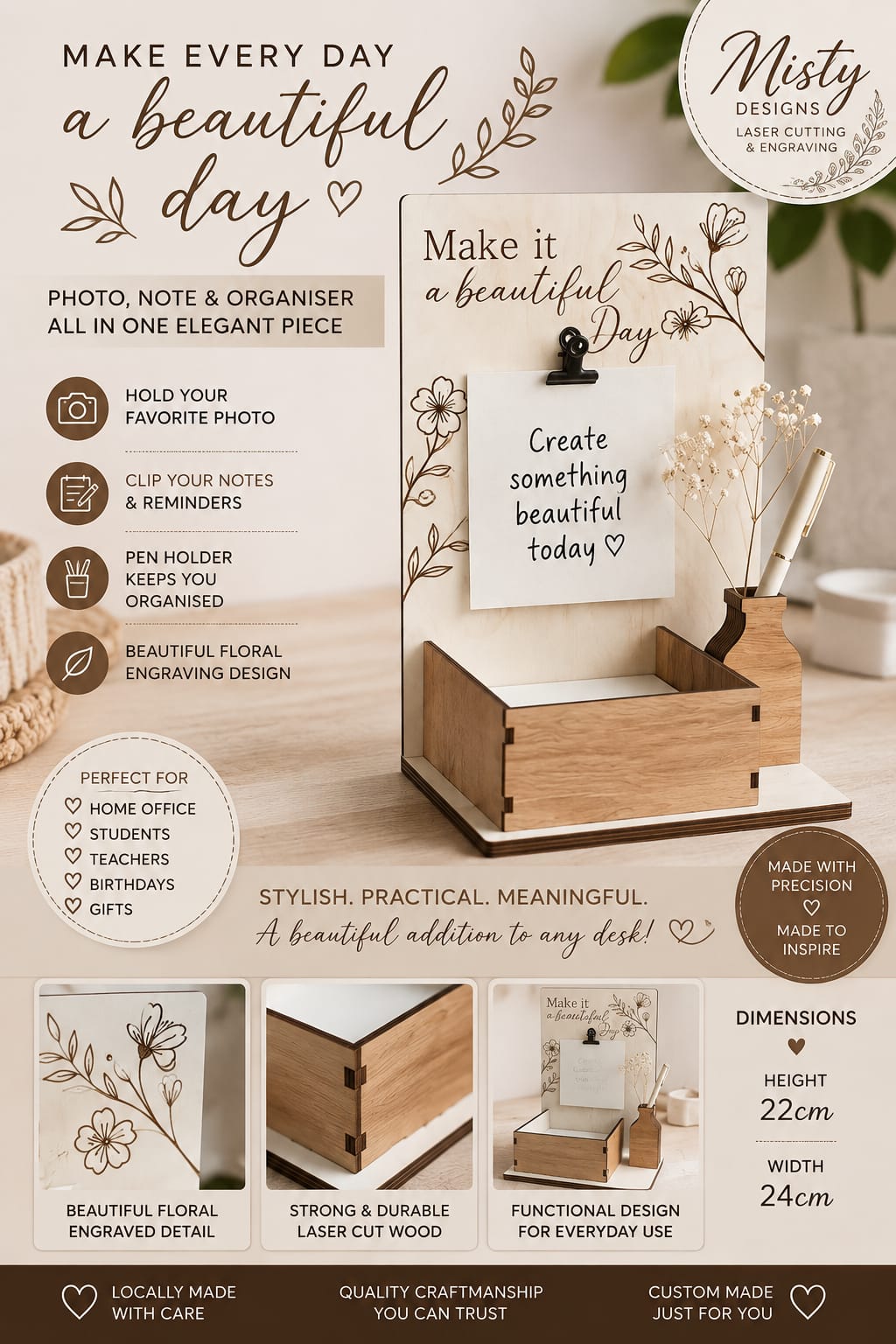 ✨ Make It a Beautiful Day Desk Organiser ✨