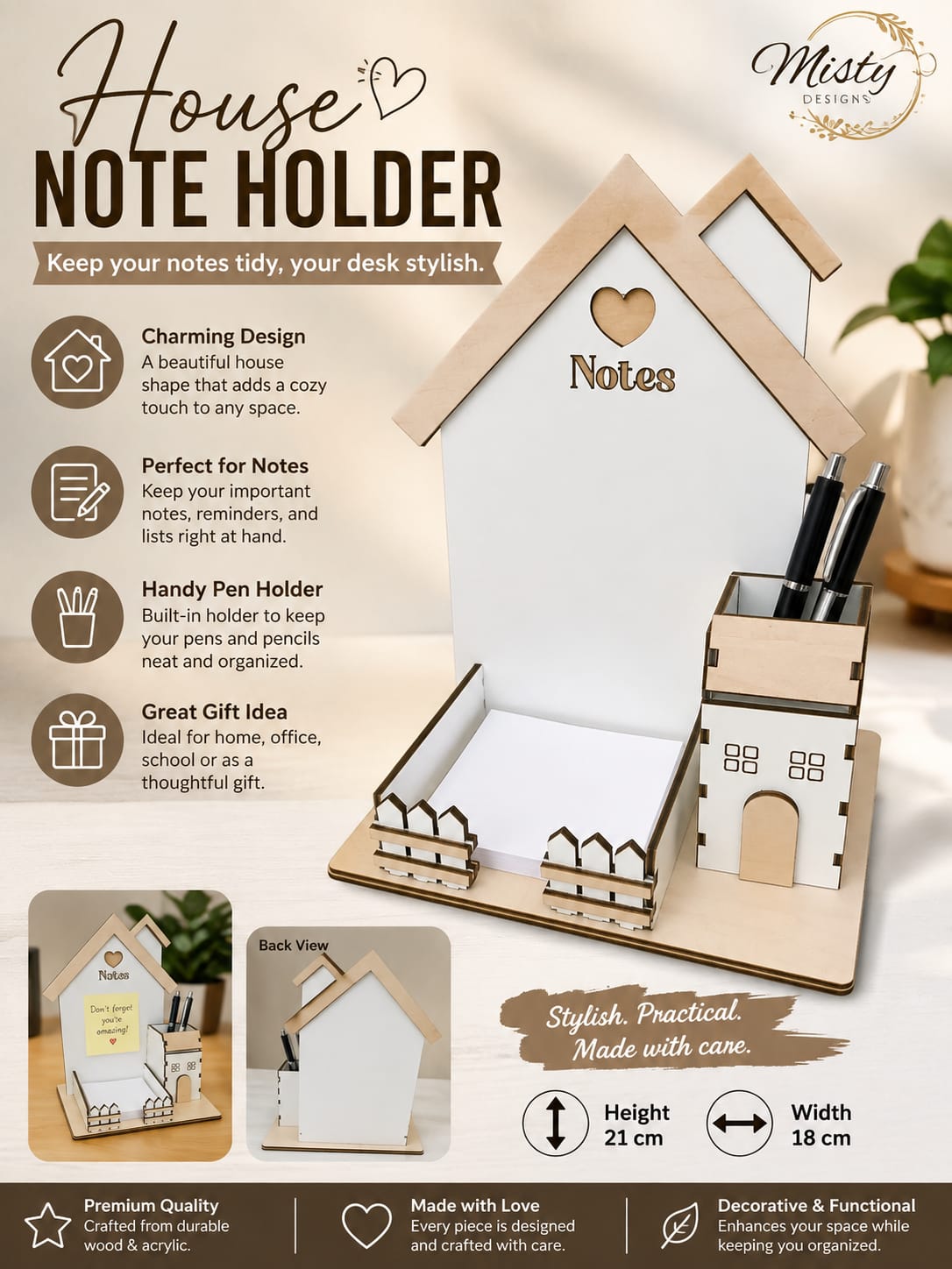 🏠 House Note Holder 📝