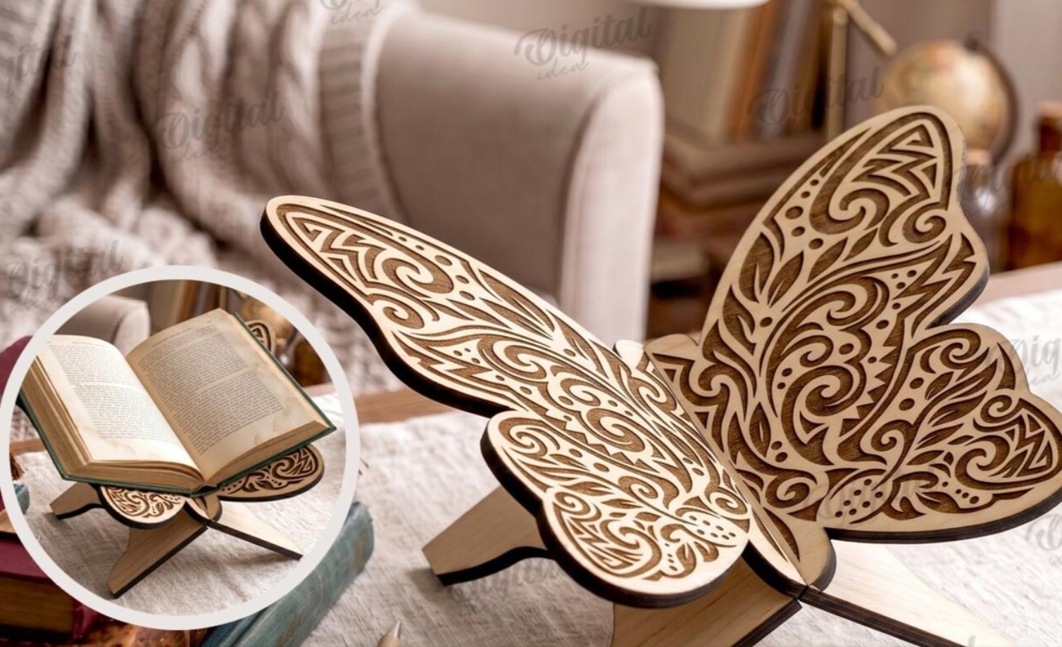 Butterfly Wooden Book Stand 🦋